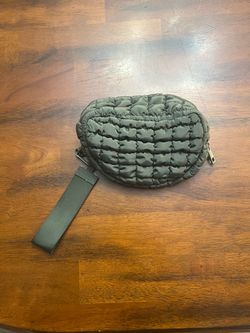 Olive Green Quilted Puffer Belt Bag