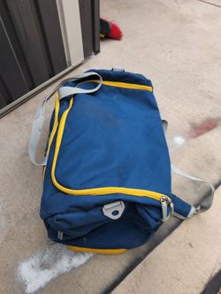 Backpack and rolling travel bag price each $10