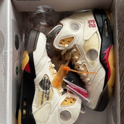  Off-White x Air Jordan Retro 5 SP 'Sail'