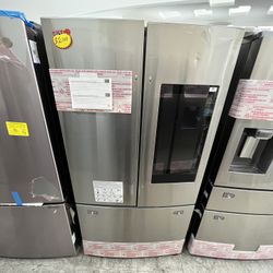 SAMSUNG NEW FRENCH DOOR FRIDGE WITH ICE DISPENSER AND SMART TOUCH SCREEN