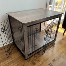 DWANTON Dog Crate Medium, 32.5” L, Greige