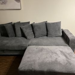 Corduroy Gray Couch