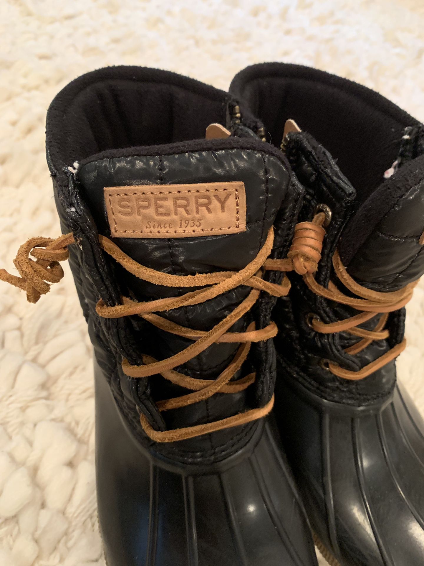Sperry black boots Women’s 8.5