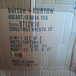New Christmas Wreaths 30 In., Qty:6  Whole Sale $100 Good Quality New Never Used! Must Pick Up! 