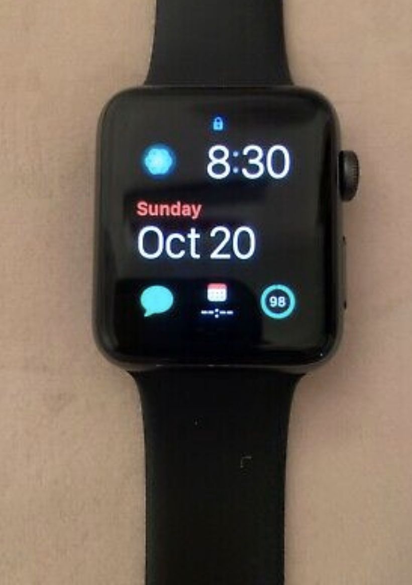 Apple Watch Gen 3 Series 3 GPS 38mm Space Gray Aluminum - Black Sport Band