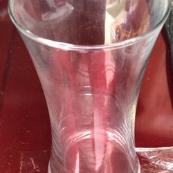 Clear Glass Hourglass Vase - Flared Rim - Gently Used 💐 | Garage Sale