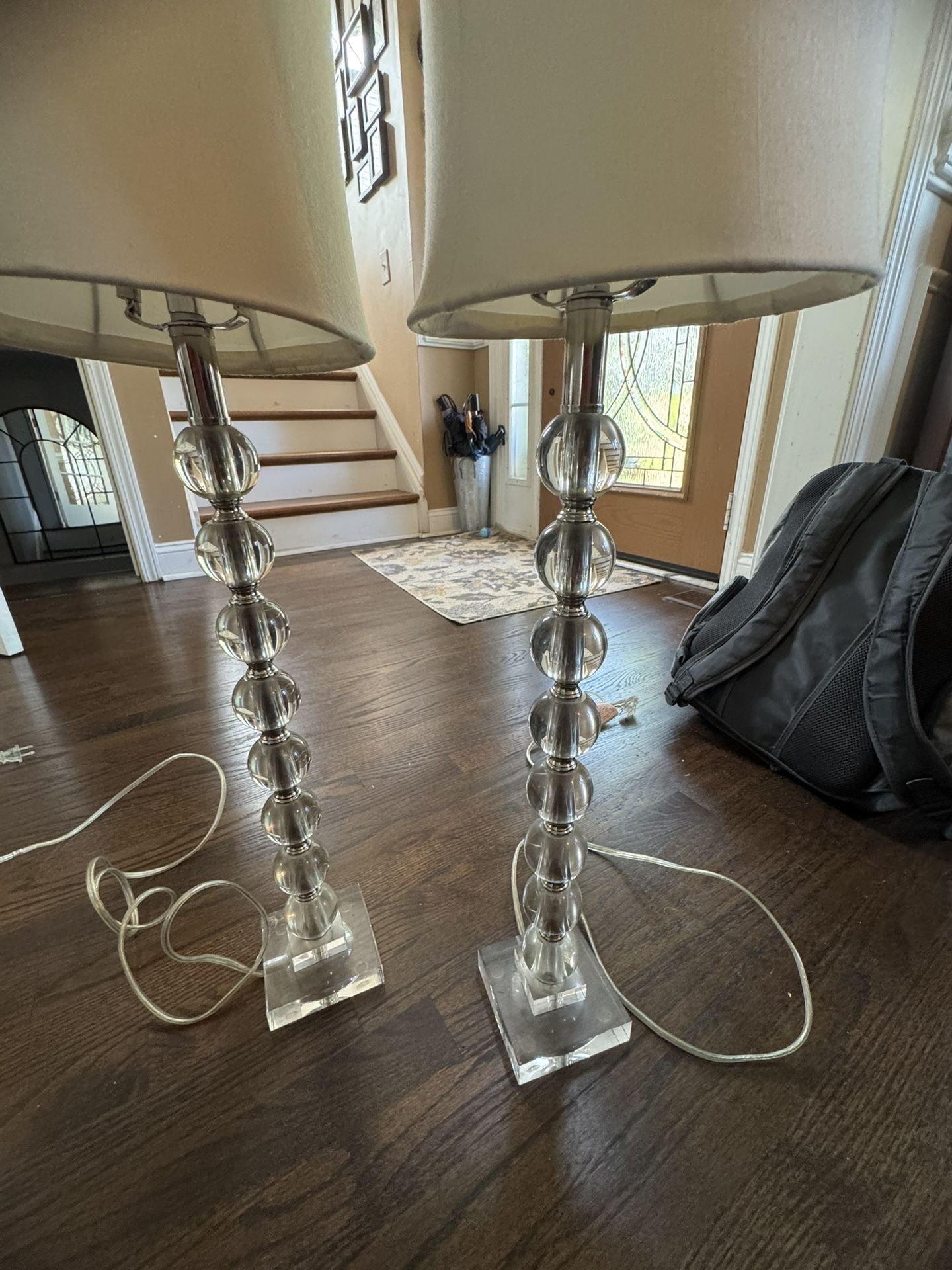 Pair Of Clear Lamps