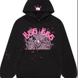 Pink And Black Spider Hoodie 