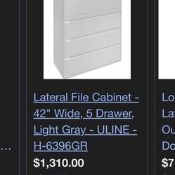 5 Draw File Cabinet 