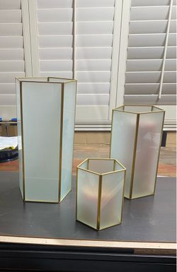 Beautiful hexagon shape candle holders