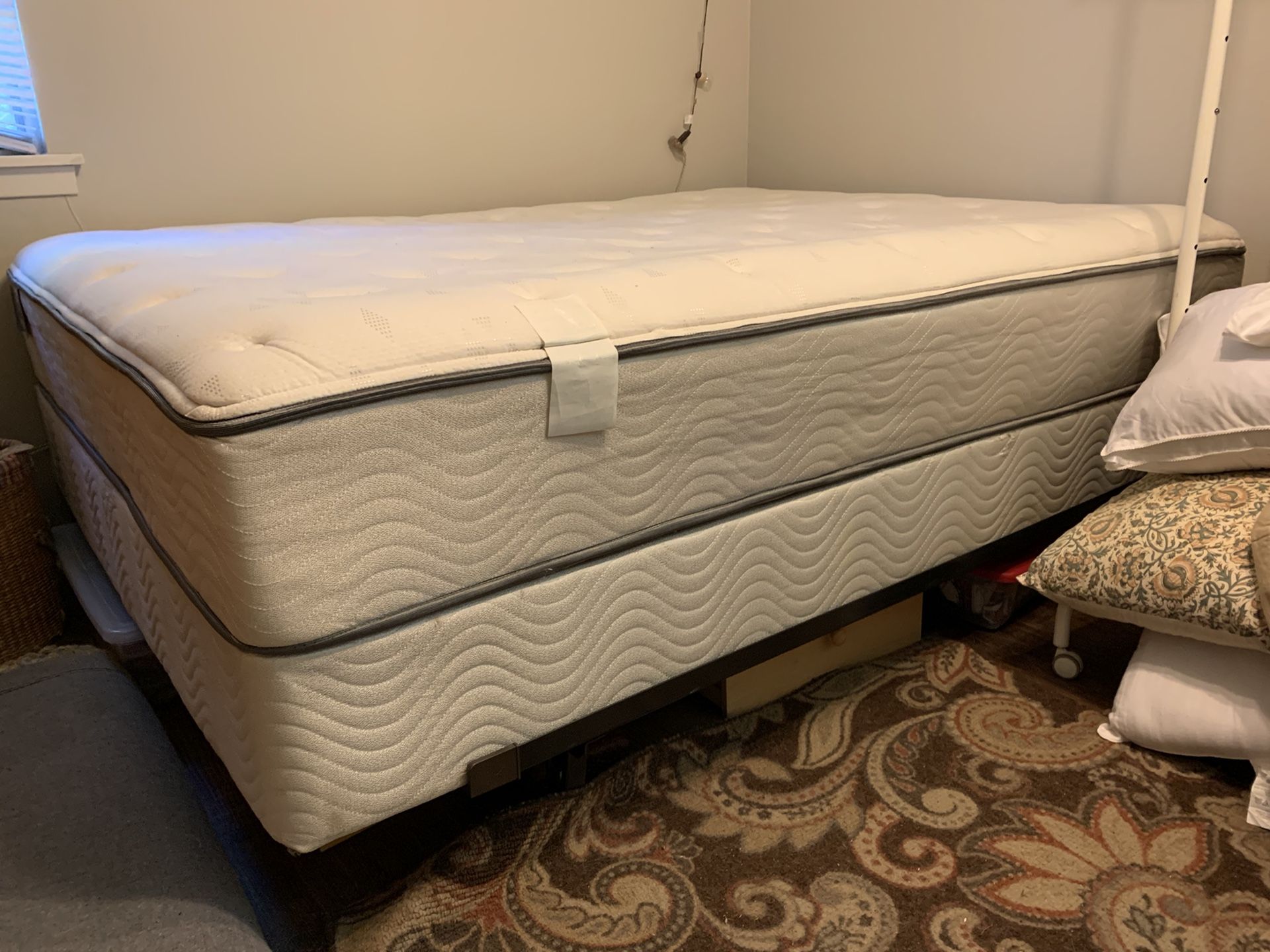 Queen Mattress, Box Spring, Frame