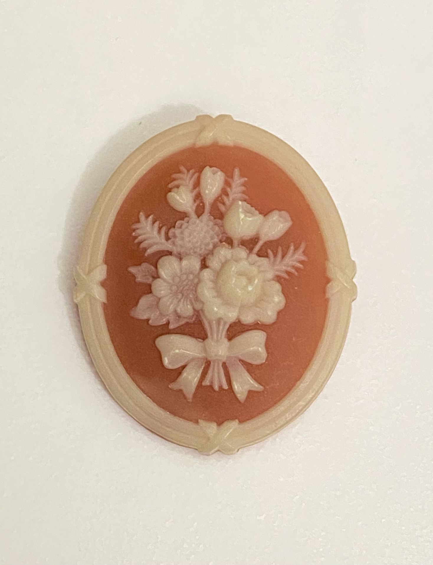 Flower Cameo Brooch