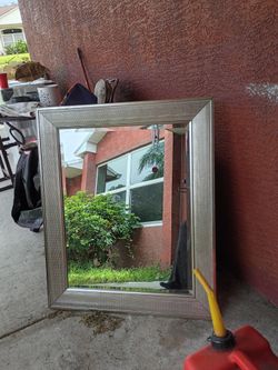Silvertone Framed Mirror