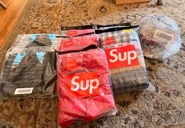 Supreme FW26 Sith Tee Hanes red crew socks plaid boxers FDNY box logo