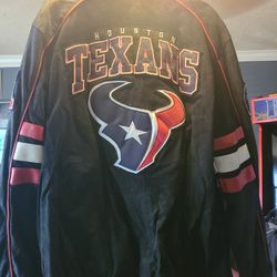 Houston Texans Jacket Suede Leather NFL Texans Coat 