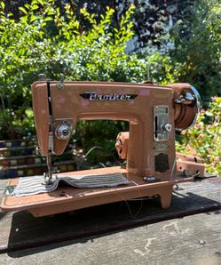 Vintage 1960s Pink Brother Windowmatic HA4-B1 Sewing Machine – Working, Great Condition