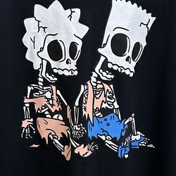 The Simpsons Bart And Lisa Skeleton T-shirt Size XXL