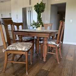 Antique Oak Table with Chairs