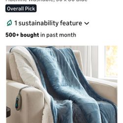 Beautyrest Heated Blanket, Eletric Throw
Blanket, Soft, Warm, Reversible Plush
Sherpa Heating Blanket Throw for Office,
Couch, 3 Heat Settings, 2 hr A