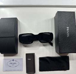 Prada PR17WS 1AB5S049 Women's Sunglasses 49 mm Black / Slate Grey Lens