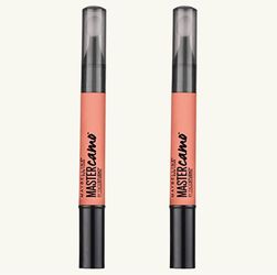 2 Pieces Of Maybelline New York Master Camo Color Correcting Pen, Apricot For Dark Circles, light-med, 0.05 fl