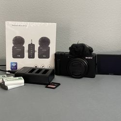 SONY ZV-1F Vlogging Camera Full Set 128 GB Memory Card