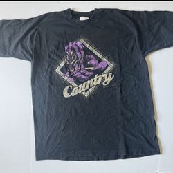 Vintage single stitch 1990’s country western t shirt size xl black short sleeve