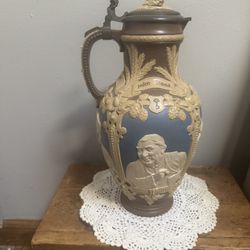 Antique German Mettlach 3L Beer Stein  #1736