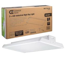 Commercial Electric 1-Pack 2 ft. 18000 Lumens 171-Watts Integrated LED High Bay Light 120-277V 5000K Daylight Dimmable Garage Light=R1-845