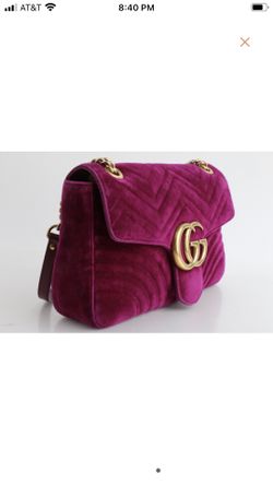 Gucci GG Velvet Marmont Matelasse shoulder bag