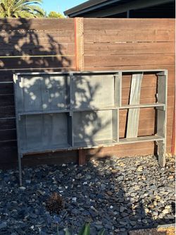 Large handmade wooden storage shelf