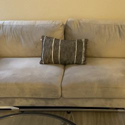 Gray Square Arm Sofa