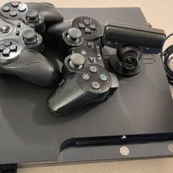 🎮 PS3 Gaming Bundle – 7 Games + 2 Controllers + Camera – Clean & Ready to Play!