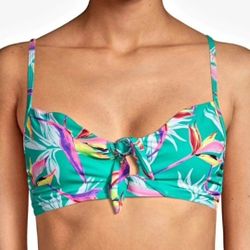 No Boundaries Women's Junior's Floral Bikini Top Sz L ( 11 - 13 )