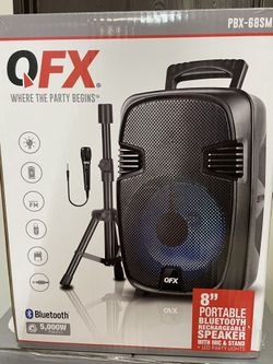 QFX.8” Bluetooth Recargable Speaker with Microphone and Stand 🎶🎤🎶🎶