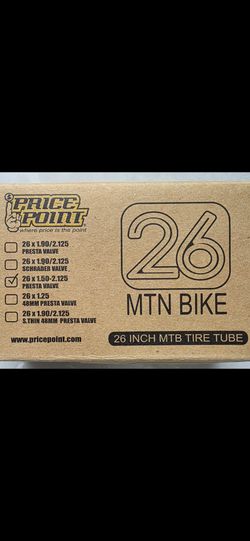 Price Point 26 Inch MTN Bike Tire Tube - 26 x 1.50-2.125 Presta Valve