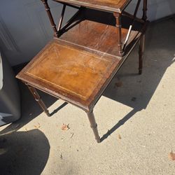 Antique 2 Tier End Table