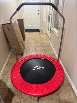 Small Exercise Trampoline with Adjustable Handle