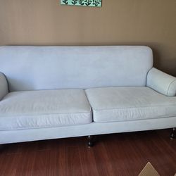 Custom Robin Egg Blue Two Cushion Sofa - Great Shape