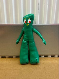 1999 PREMA Toy Co. GUMBY 16in VINYL Character PLUSH Toy WINDOW Hanger 👀 (please read description)