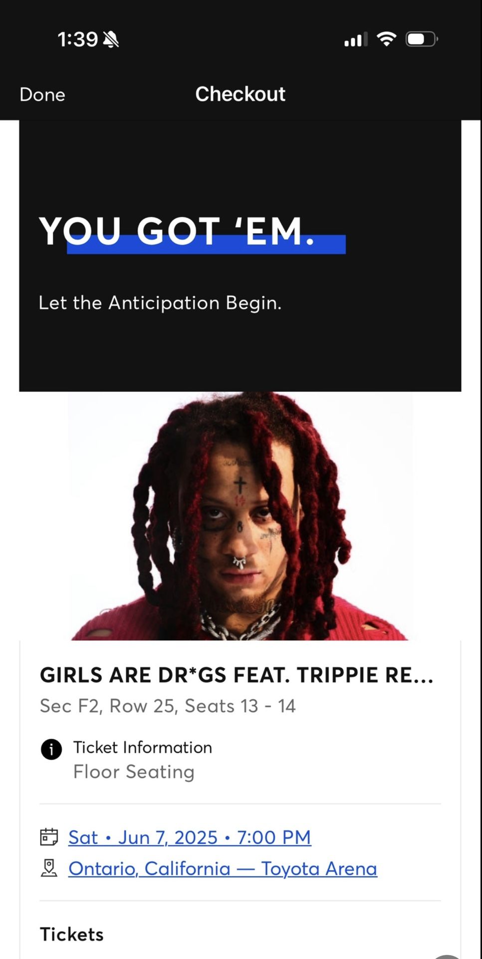 2x Trippie Redd Tickets Ontario, Ca