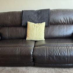 Brown Reclining Couch 