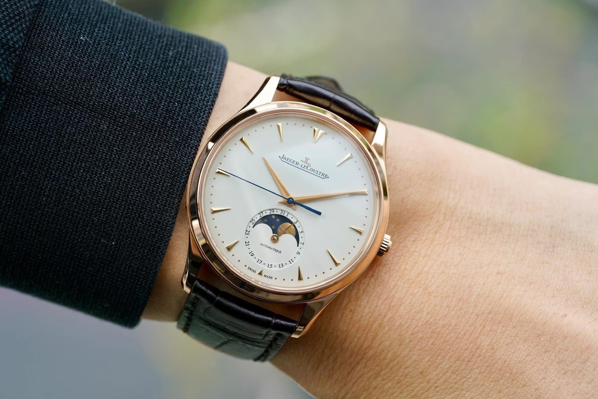J L C Master Ultra Thin Moon 18k Rose Gold Q1362520