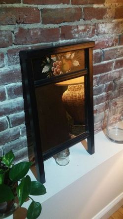 Antique washboard / converted to wall mirror