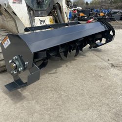 72” Hydraulic Skid Steer Rotary Tiller Attachment 