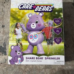Care Bear Share Bear Purple Inflatable Sprinkler Water Kids Outdoor Toys