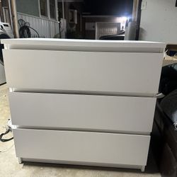 White IKEA dresser 