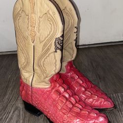 El General Crocodile Print Boots