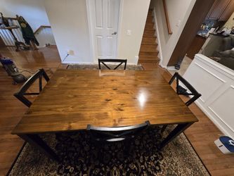 5 PIECE WOODEN DINING TABLE (4 CHAIRS)