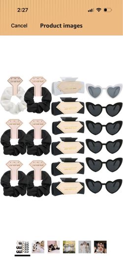 Unittype 40Pcs Bridesmaid Proposal Gift Set for Women, White, Black